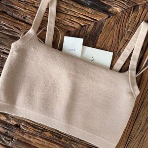 NEW A.L.C. Beige Knit Crop Top